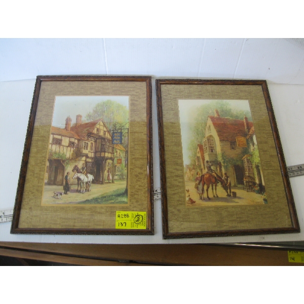 PAIR OF SM. FRAMED PRINTS
