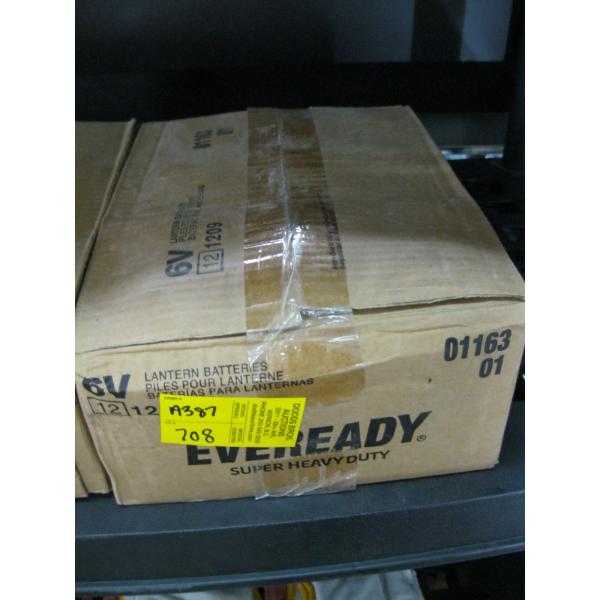NEW CASE OF 12 EVERREADY 6V BATTERIES