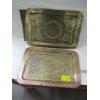 Image 1 : 2 LG. BRASS & COPPER SERVING TRAYS
