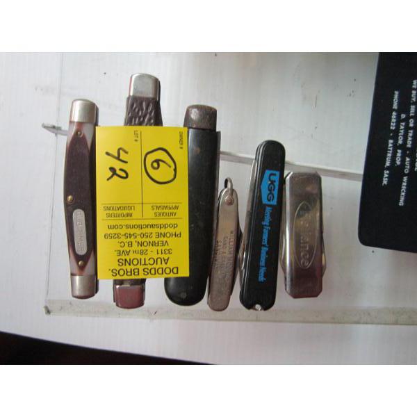 6 SM. POCKETKNIVES