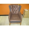 Image 1 : LG. UPHOLSTERED TUFT BACK WINGBACK CHAIR