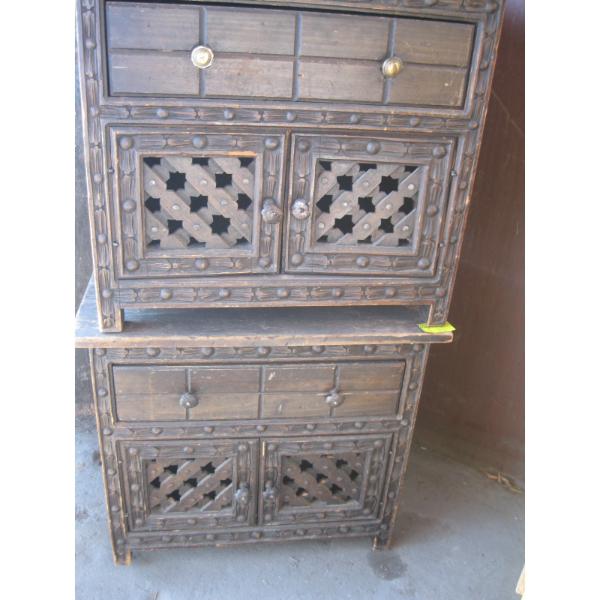 2 WOODEN END TABLES