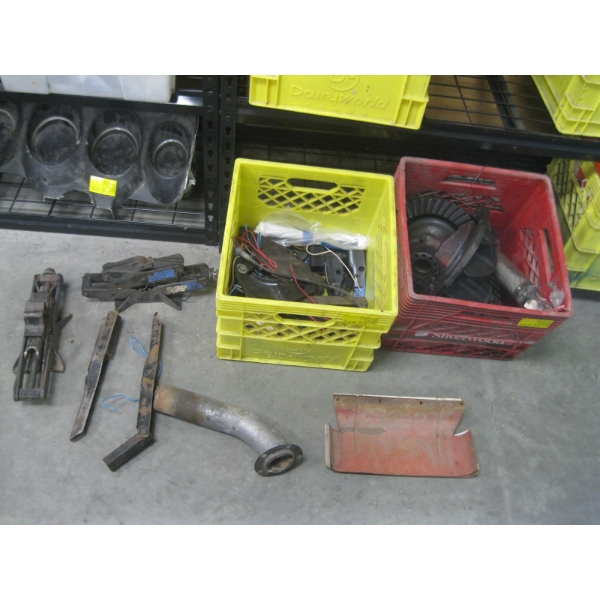 2 BINS OF MISC. REAR END, JACKS, ETC.