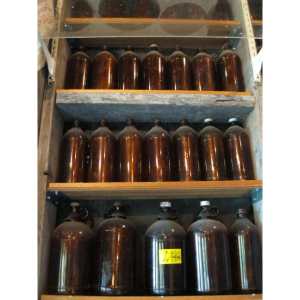 BROWN GLASS BOTTLES