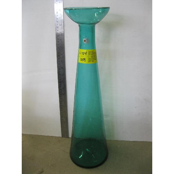 GREEN/BLUE BLENKO GLASS VASE