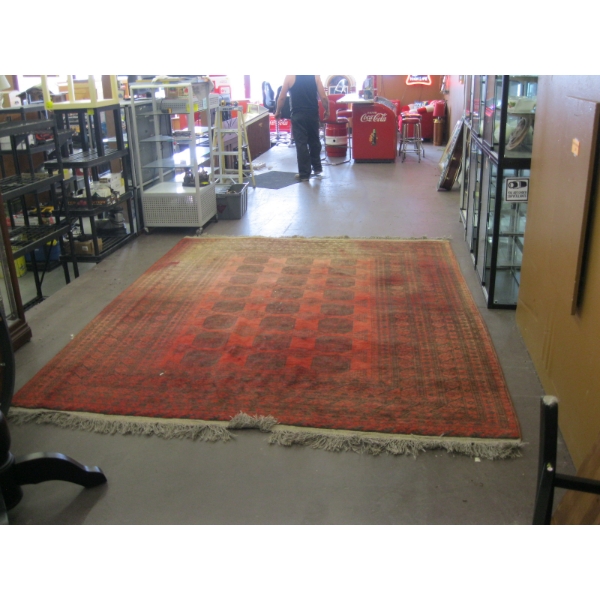 LG. HAND KNOTTED AFGHANISTAN AREA CARPET, 273CMX335CM