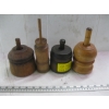 Image 1 : 4 ROUND WOODEN BUTTER MOLDS