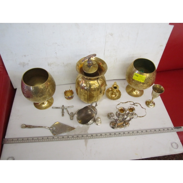 ASST. BRASSWARE  & SILVERPLATE