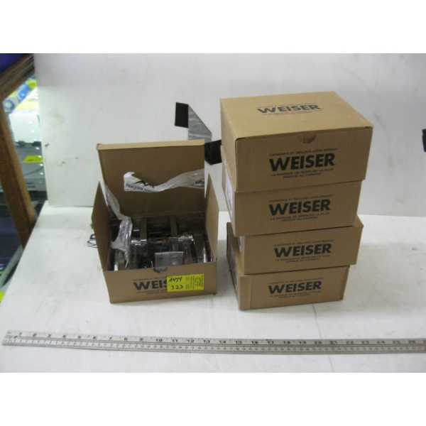 5 PASSAGE HALIFAX CHROME FINISH WEISER DOORKNOBS