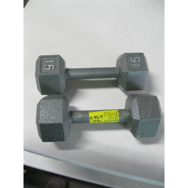 2 - 15LB DUMBBELLS