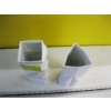 Image 2 : 2 WHITE GERMAN OP ART VASES