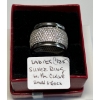 Image 1 : LADIES .925 SILVER DINNER RING W/CLEAR STONES