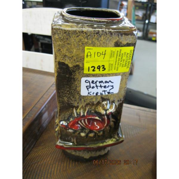 MCM GERMAN POTTERY VASE BY KREUTZ