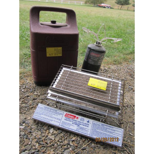 COLEMAN PORTABLE CATALYTIC HEATER & COLEMAN LANTERN