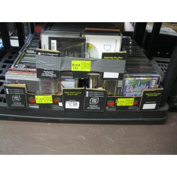 3 BOXES OF ASST. DVDs & CDs