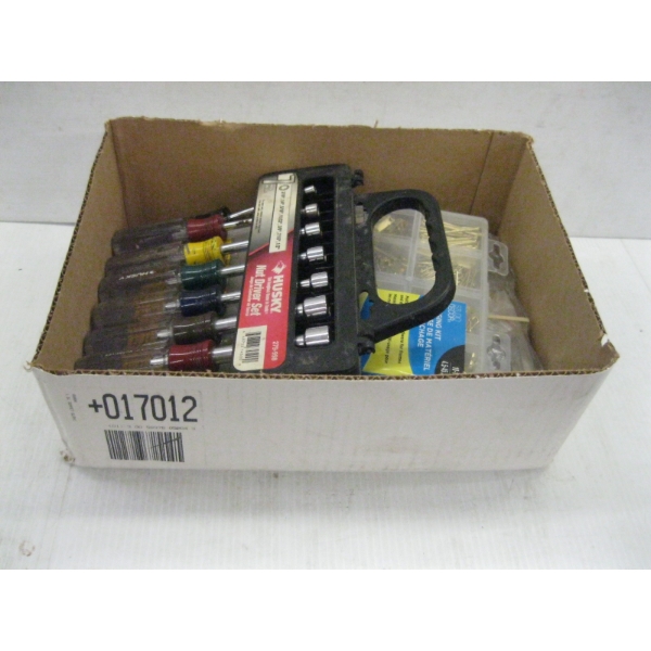 MISC. HARDWARE CONTAINERS & HUSKY NUT DRIVER SET