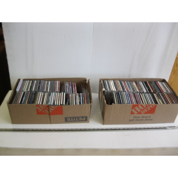 2 BOXES OF CDs