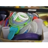 Image 1 : LG. LOT OF MISC. ROUND TUPPERWARE LIDS & SOME CONTAINERS