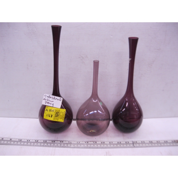 3 GULLSKRUFF ARTHUR PERCY VASES