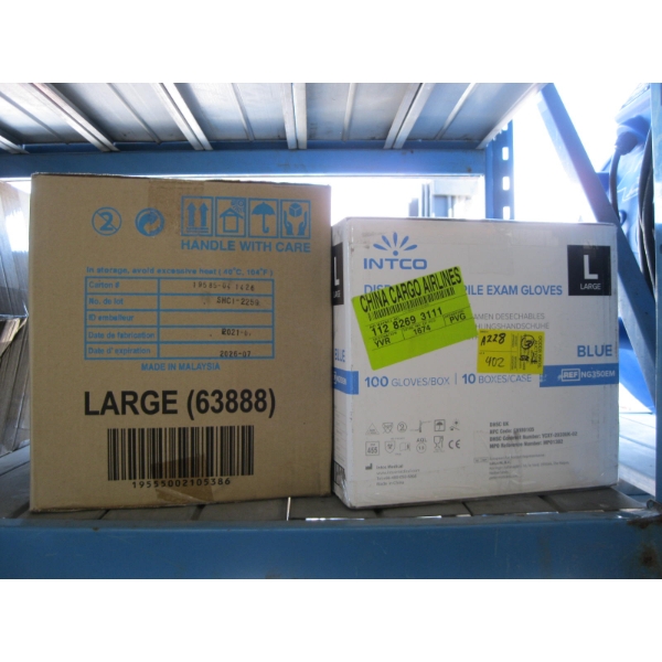 2 CASES OF SZ L DISPOSABLE GLOVES