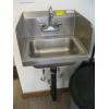 Image 1 : SINGLE STAINLESS STEEL WALL MOUNT WASH SINK W/TAPS