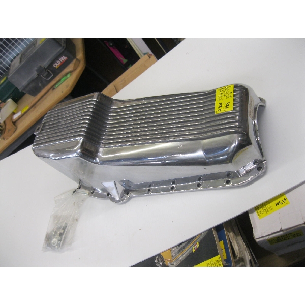 NEW CP OIL PAN SBC, 1965-1979, DRIVER SIDE DIP, ALUMINUM