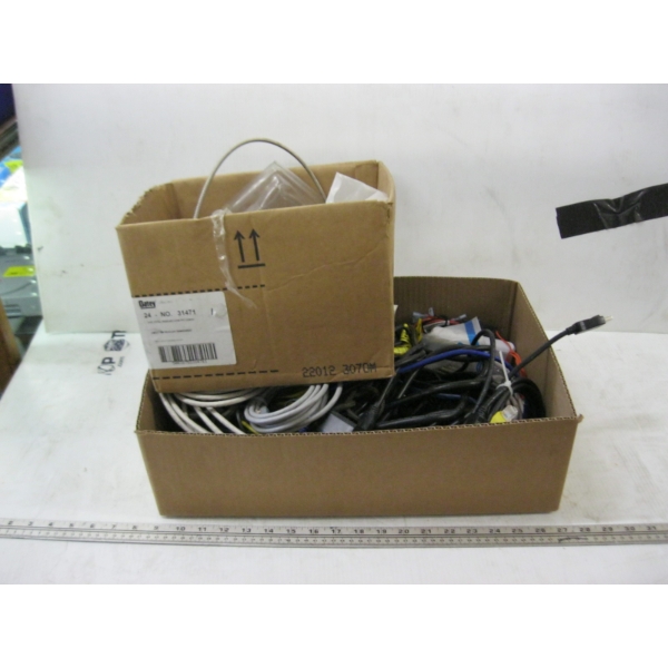 2 BOXES OF WIRE & MISC. HARDWARE