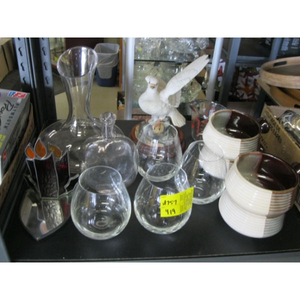 GLASSWARE, DÉCOR, ETC.