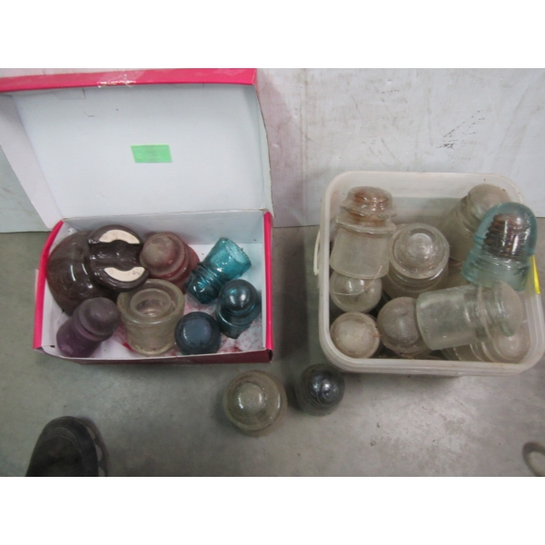 BIN & BOX OF ASST. INSULATORS
