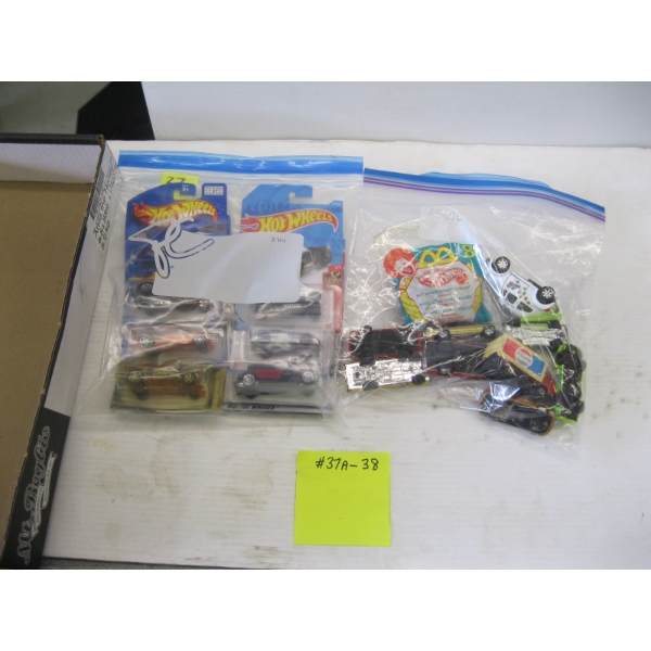 4 HOT WHEEL CARS IN PACKAGES & 10 TOY CARS W/MCDONALDS SEALED NASCAR