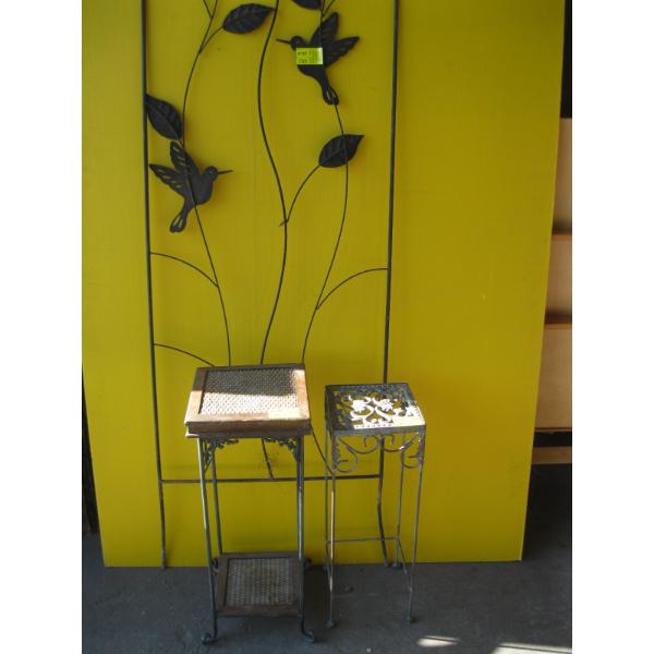 1 TRELLIS & 2 SM. PLANT STANDS