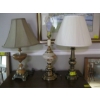 Image 1 : 3 BRASS BASED TABLE LAMPS