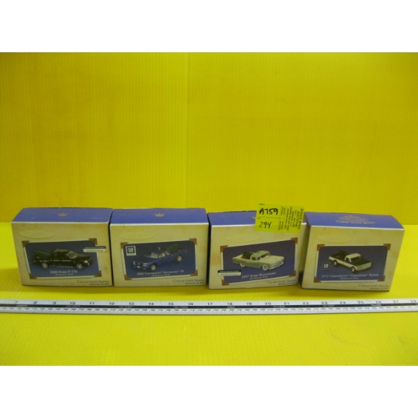 4 HALLMARK CHRISTMAS TREE CAR ORNAMENTS