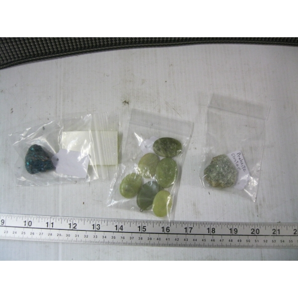 3 BAGS OF COLLECTABLE ROCKS