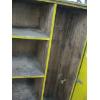 Image 2 : YELLOW 2 DOOR WOODEN STORAGE CABINET