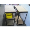 Image 1 : 2 SM. METAL & WOOD SHELVES W/PARTS CONTAINERS