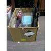 Image 1 : BIN OF MISC. VASES, CANNISTERS, PICTURE FRAME, ETC.