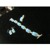 Image 1 : STERLING SILVER .925 SET - BRACELET, EARRINGS & PENDANT