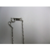 Image 5 : LADIES 10KT WHITE GOLD BLUE STONE & DIAMOND NECKLACE, 16" CHAIN