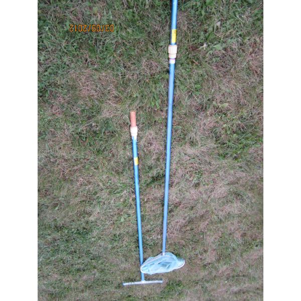 POOL BRUSH & POOL NET W/EXTENDABLE HANDLES