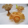 Image 2 : 3 PIECES OF CARNIVAL GLASS