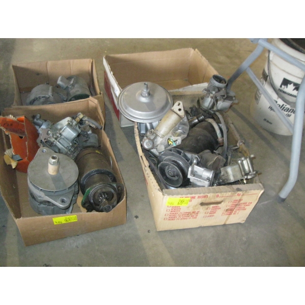 2 BOXEDS OF ASST'D AUTO PARTS, CARBURETORS, GENERATORS, ETC.