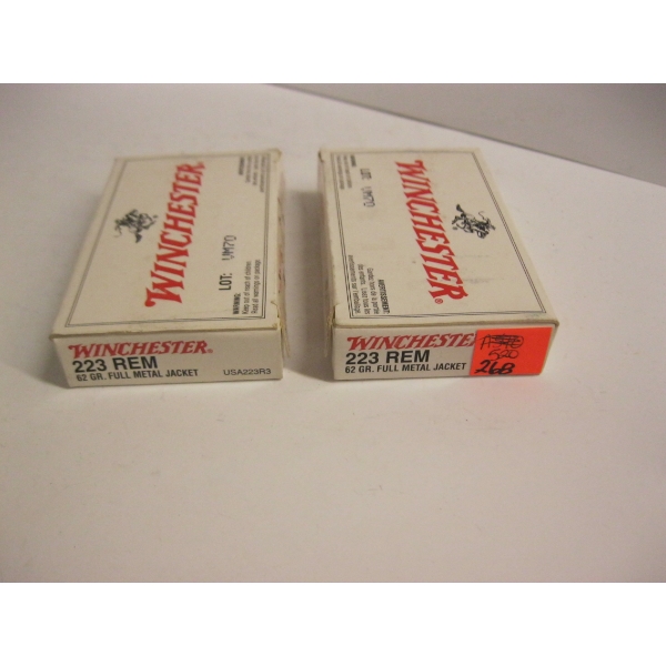 WINCHESTER .223REM 62GRS FMJ|2X20 CENTERFIRE RIFLE CARTRIDGES