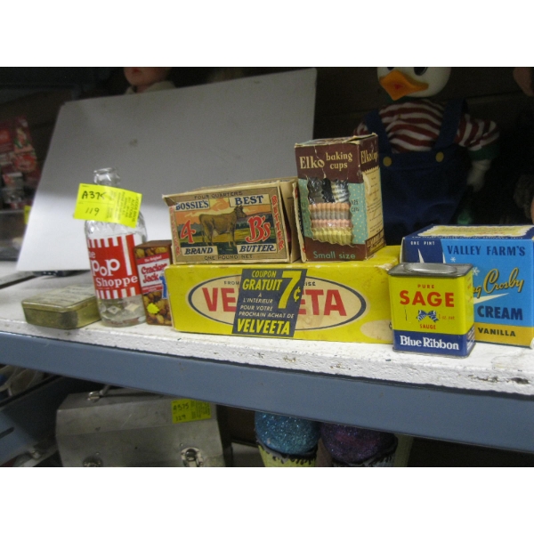 COLLECTABLE BOXES & TINS & POP SHOPPE BOTTLE