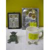 Image 1 : MISC. ITEMS - CERAMIC DRAGON FIGURINE, MUG & 2 RELIGIOUS PLAQUES