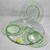 Image 3 : URANIUM GLASS PLATE SETS & 3 PC GRADUATING SIZE SET