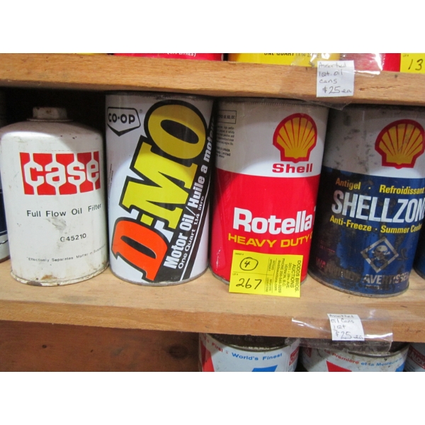 3 OIL TINS & A FILTER