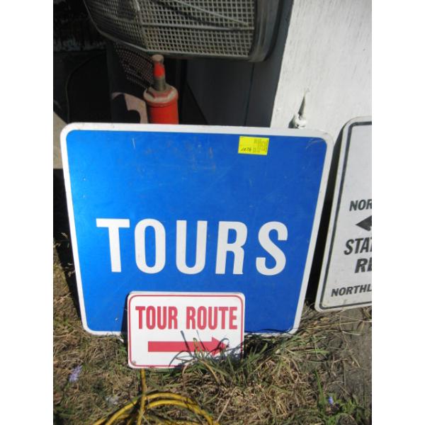 TOURS & 3 SMALL TOUR ROUTE SIGNS