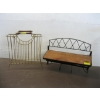 Image 1 : BRASS NEWSPAPER RACK & A SHELVED WALL MOUNT COAT HANGAR