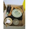 Image 4 : MISC. GLASS BOWLS, CANDLEHOLDERS, TEAPOT, ETC.